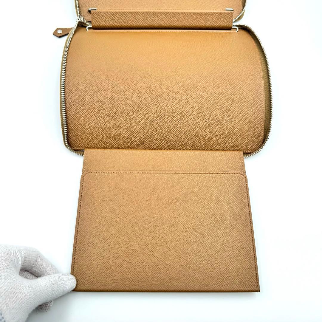 美品✨HERMES エルメス　タブレットケース　ブラウン　レザー