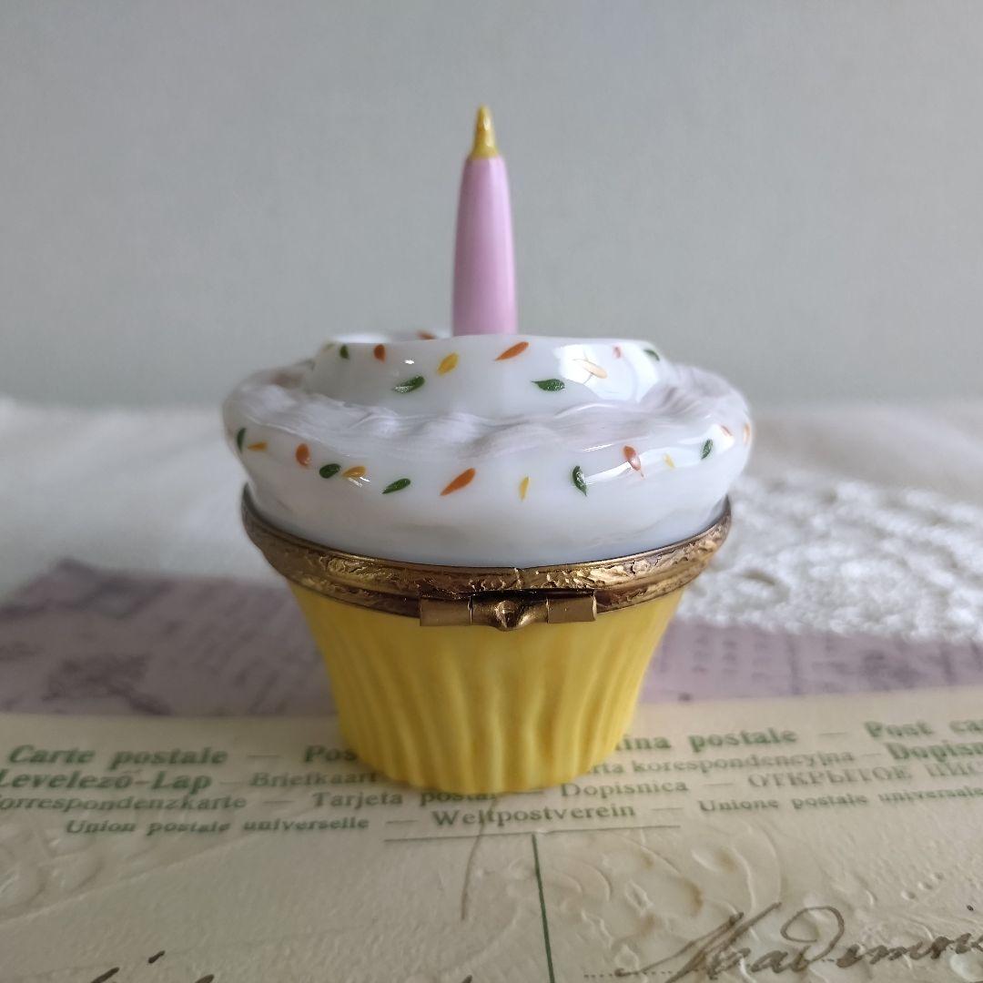 リモージュボックス　カップケーキ　誕生日　バースデー　フランス製　ヴィンテージ