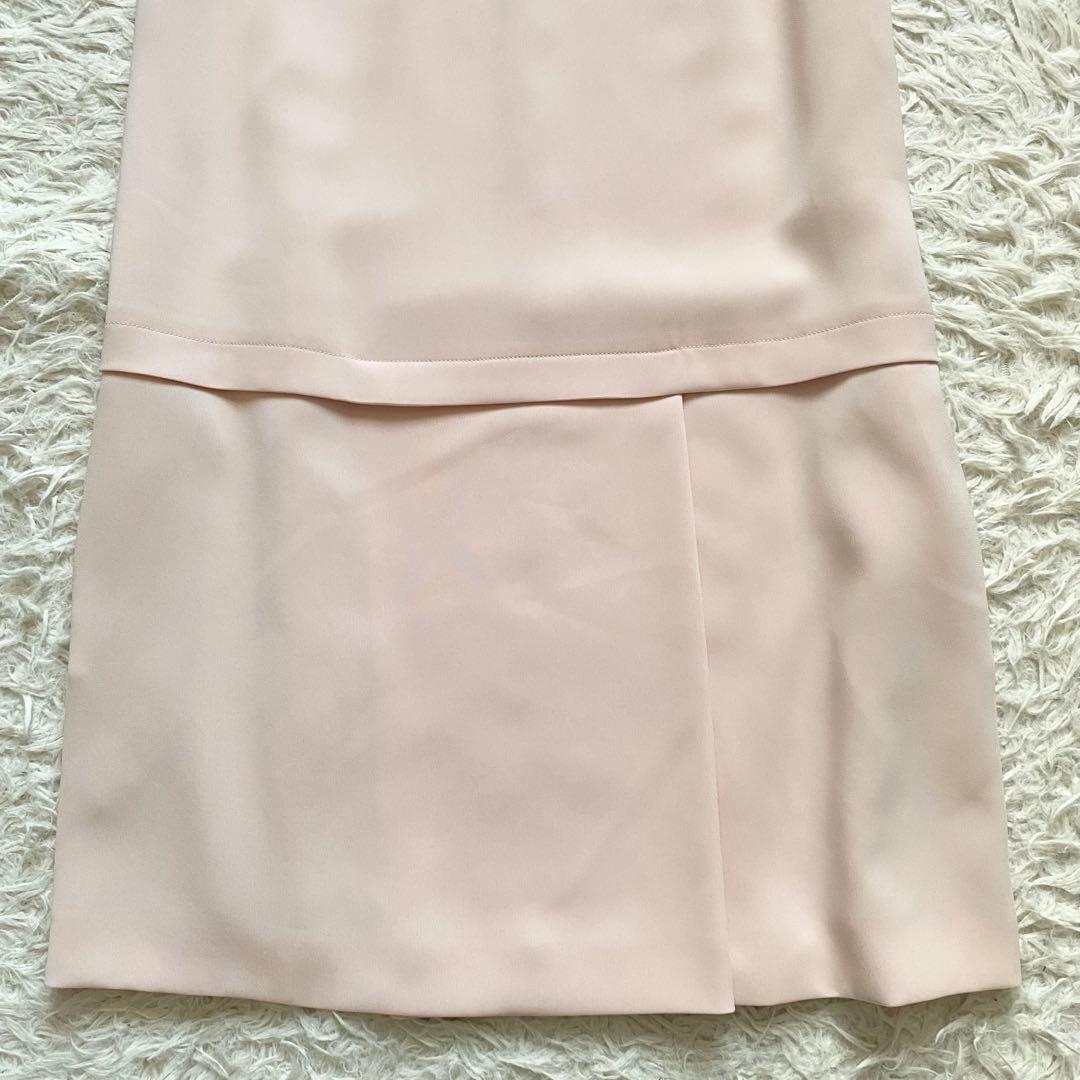 新品■マックスマーラ　フレンチスリーブ　ひざ丈ワンピース　ピンク　大きいサイズ