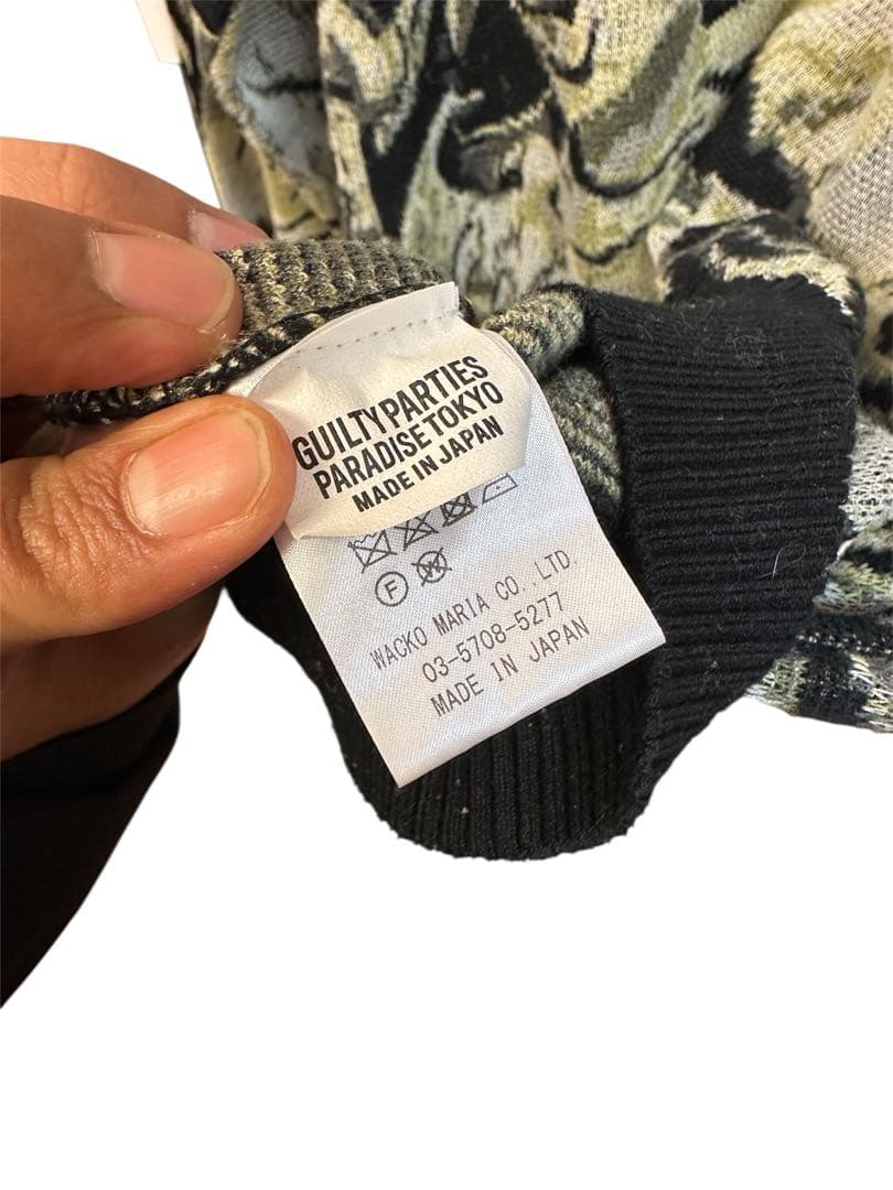 【WACKO MARIA x TIM LEHI】ジャガードニットOlive