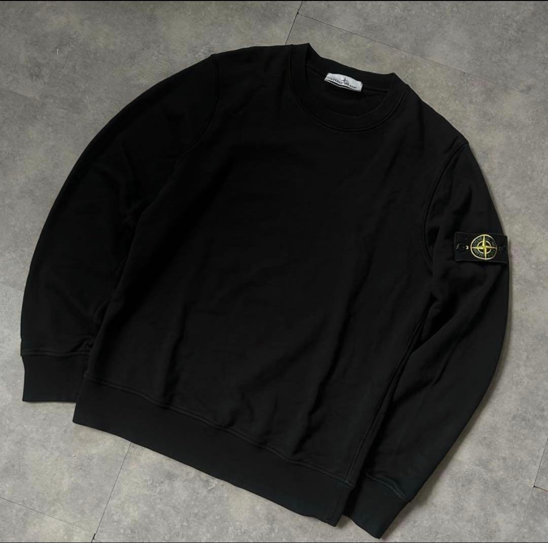 【希少Mサイズ❗️】stone  スウェットトレーナー　ブラック　M