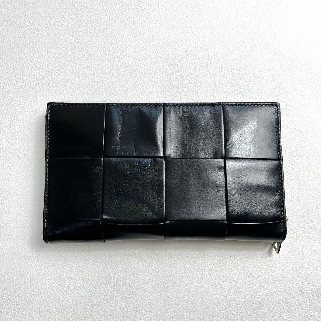新品 BOTTEGA VENETA ジップアラウンド 長財布 ブラック