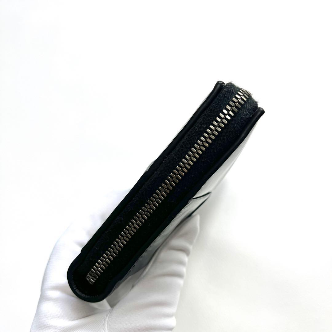 新品 BOTTEGA VENETA ジップアラウンド 長財布 ブラック