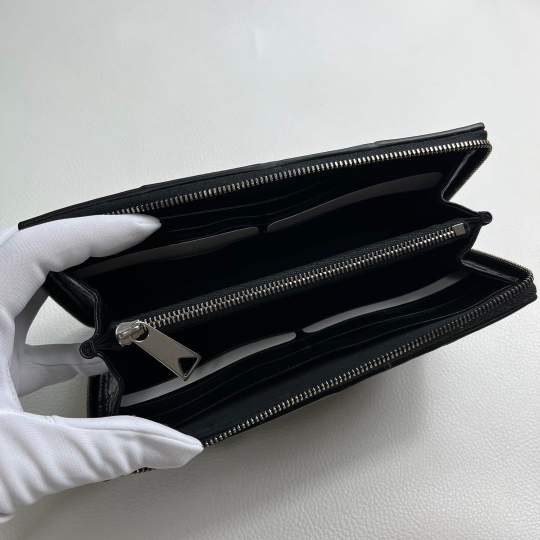 新品 BOTTEGA VENETA ジップアラウンド 長財布 ブラック