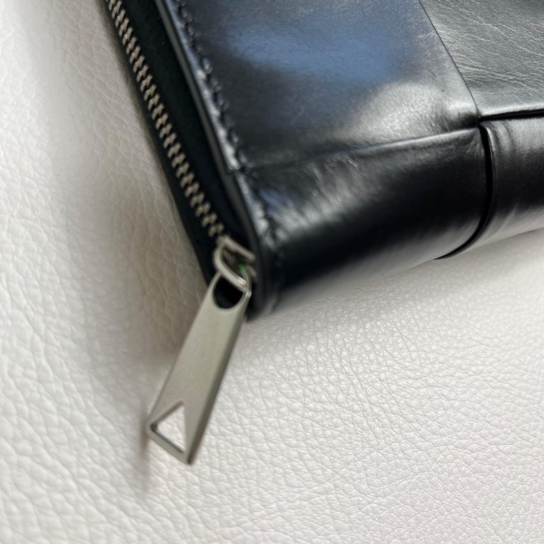 新品 BOTTEGA VENETA ジップアラウンド 長財布 ブラック