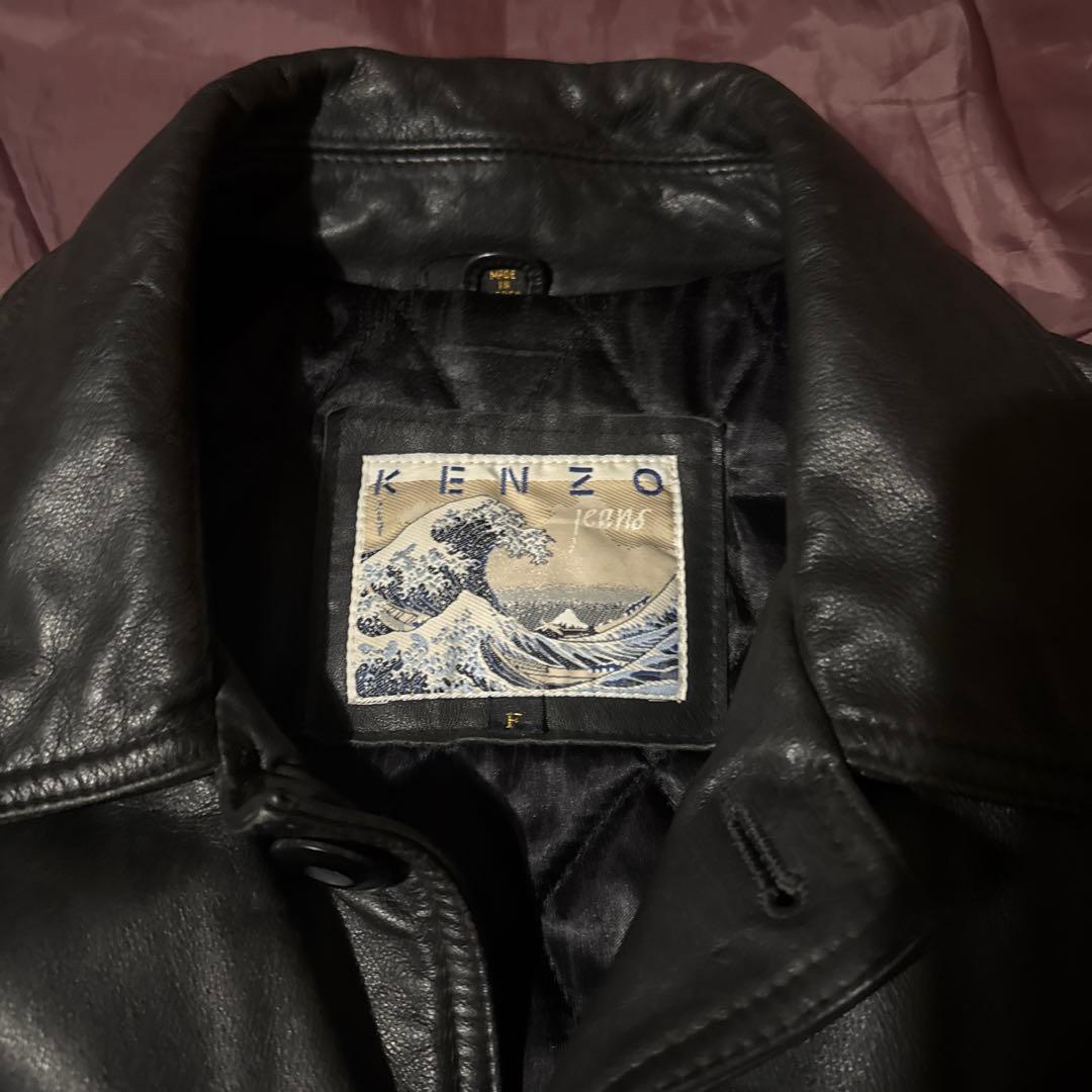KENZO ブラック レザージャケット