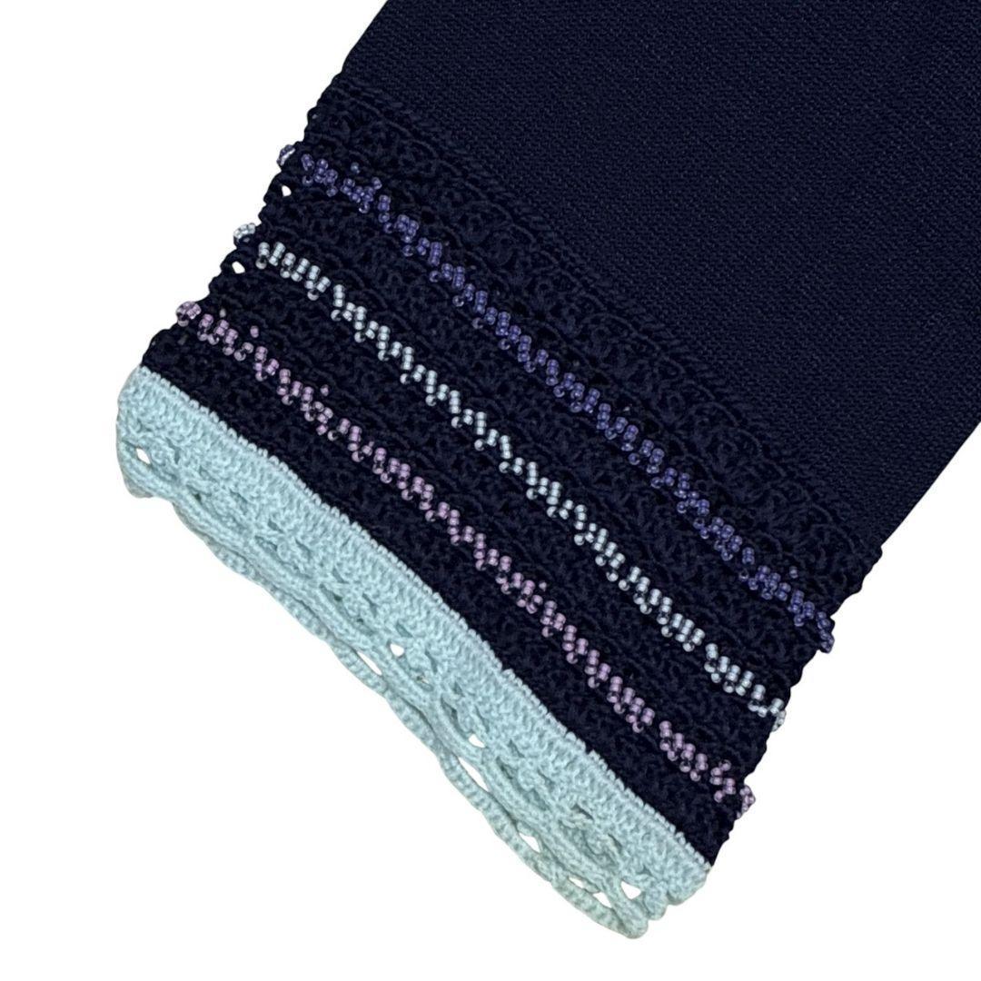 美品✨LEONARD レオナール ニット セーター 花柄 長袖 40 コットン