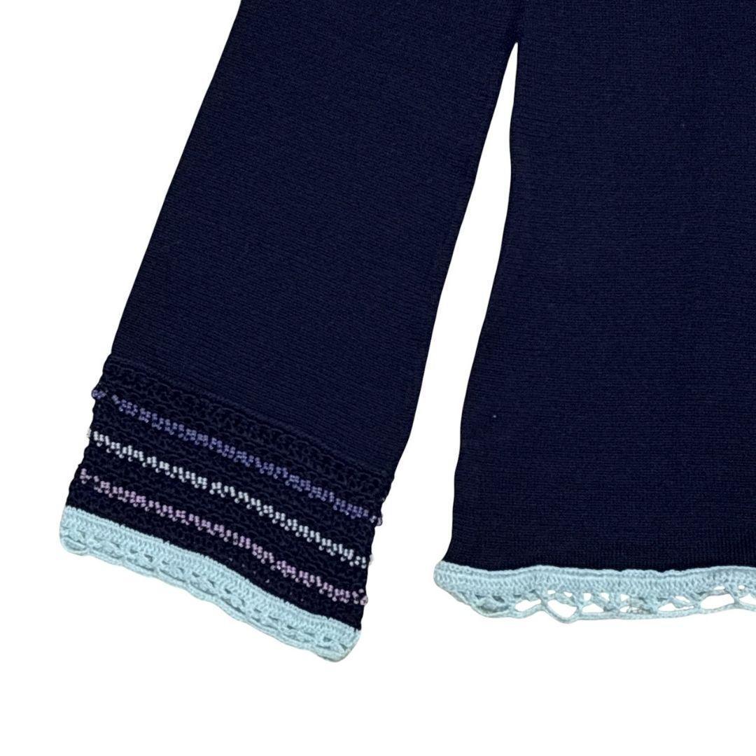 美品✨LEONARD レオナール ニット セーター 花柄 長袖 40 コットン