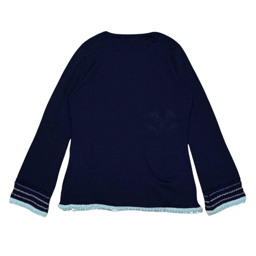 美品✨LEONARD レオナール ニット セーター 花柄 長袖 40 コットン