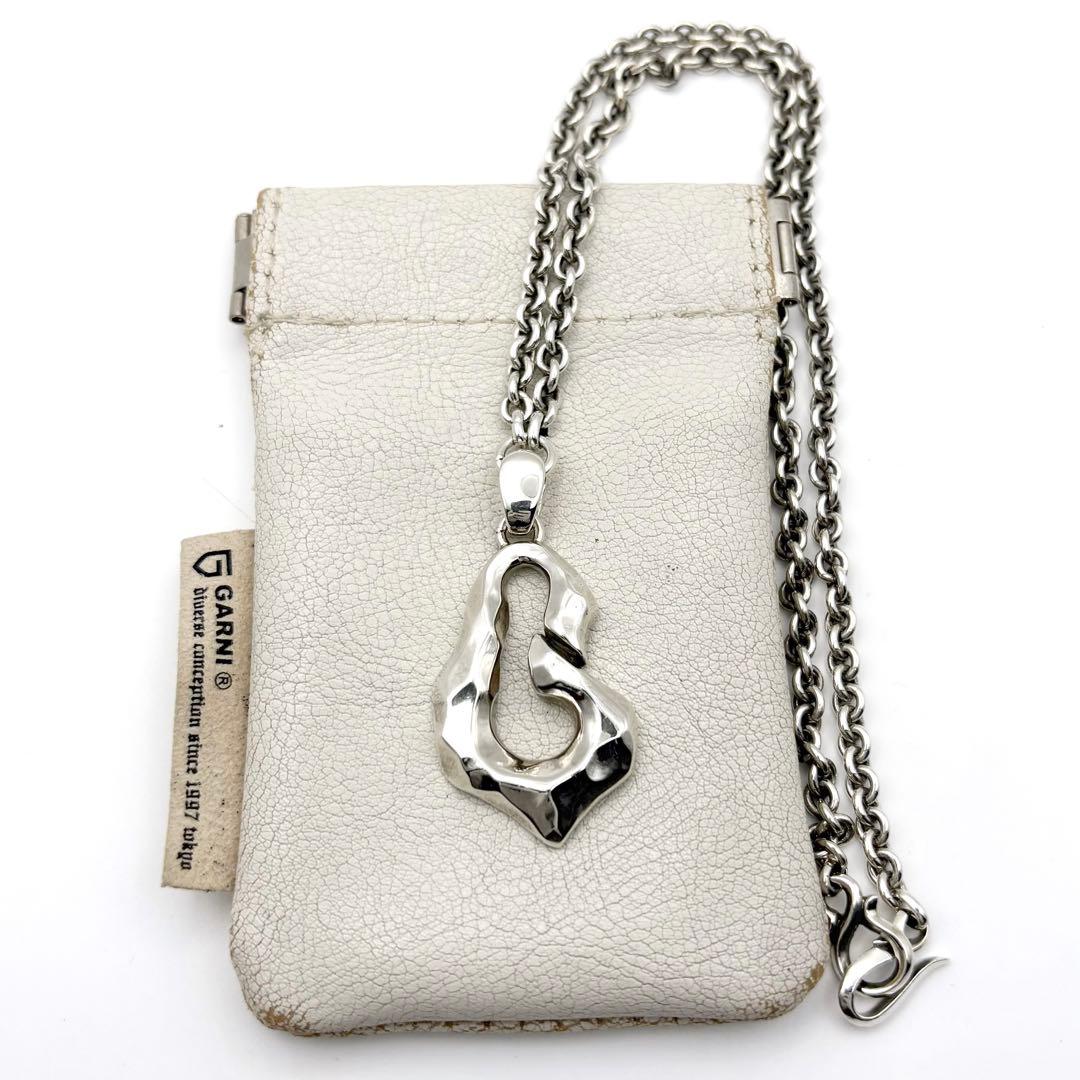 ガルニ 10周年 クロッケリー ビッグロゴ ネックレス 希少 美品