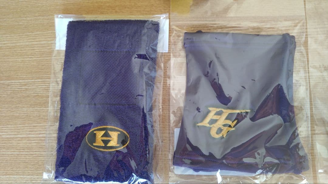 野球 リストバンド等 紫 パープル セット