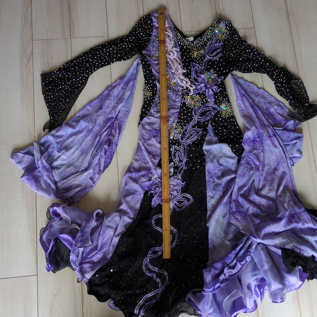 社交ダンスドレス 紫/黒