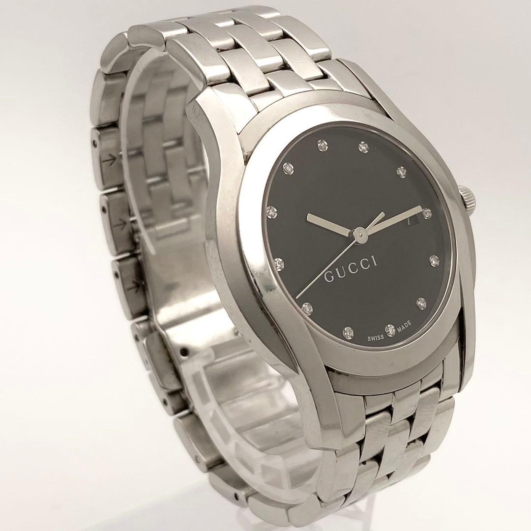 美品/稼動品● GUCCI グッチ 腕時計 5500XL ダイヤ シルバー