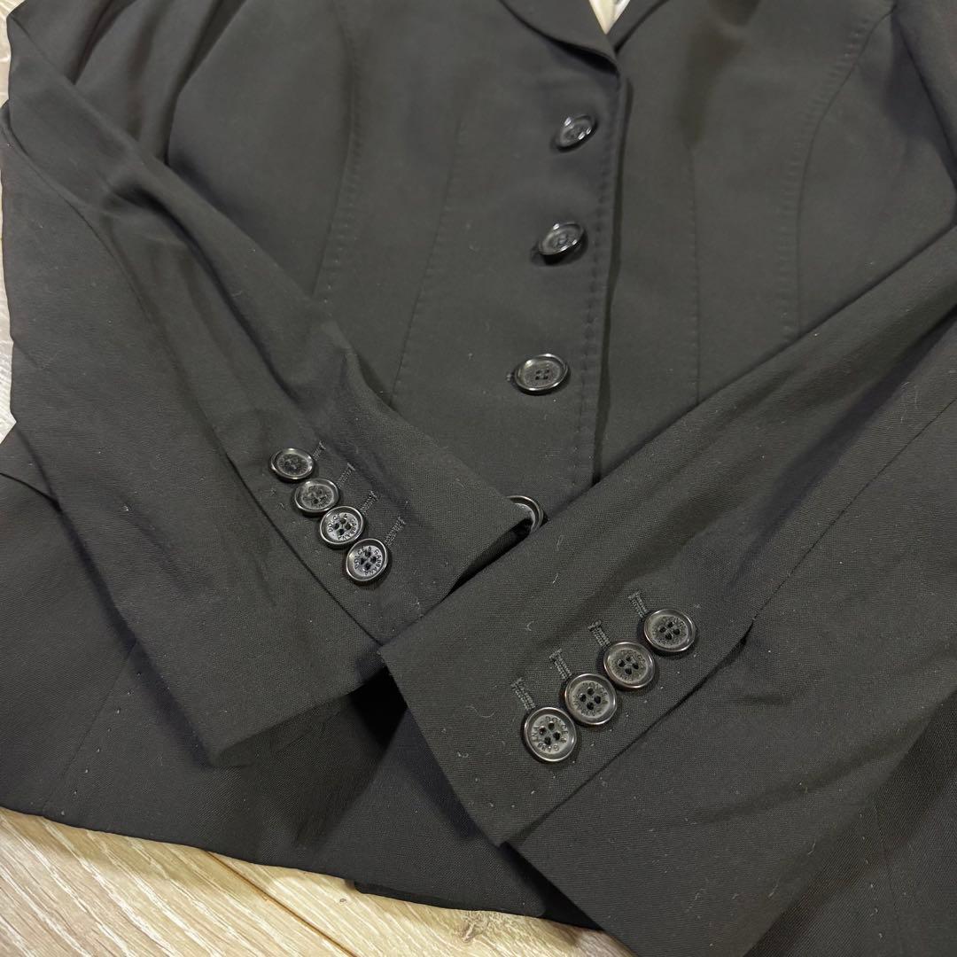 D&G ブラック ブレザー ワイドパンツ セット 裏地派手 プリント 38