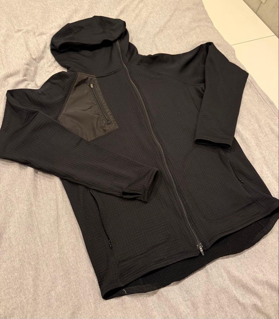 ち*ー様 Charbon GRID FLEECE ZIP UP HOODIE