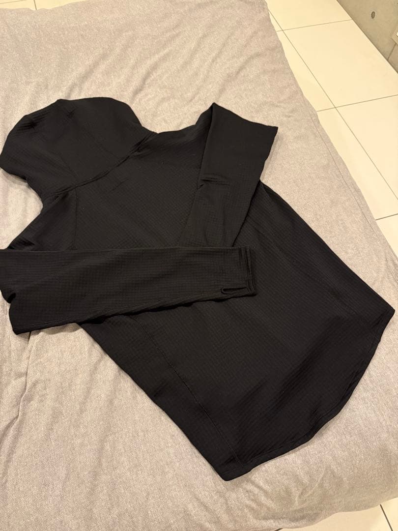 ち*ー様 Charbon GRID FLEECE ZIP UP HOODIE