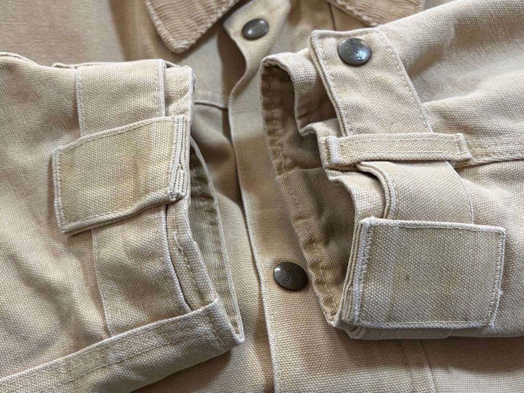 Carhartt ベージュジャケット　カバーオール　裏地ブランケット　2XL程度