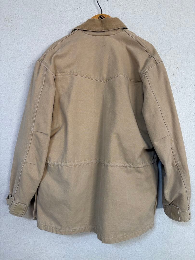 Carhartt ベージュジャケット　カバーオール　裏地ブランケット　2XL程度
