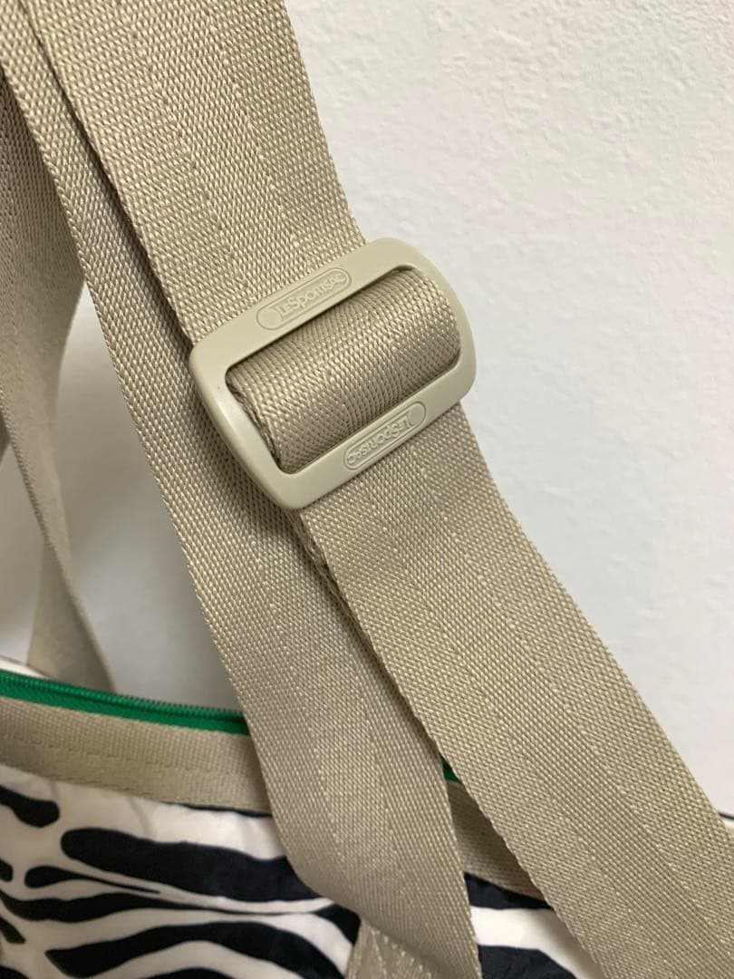 レスポートサック×ミュベールコラボ　ゼブラ　ボストンバッグ大・状態良