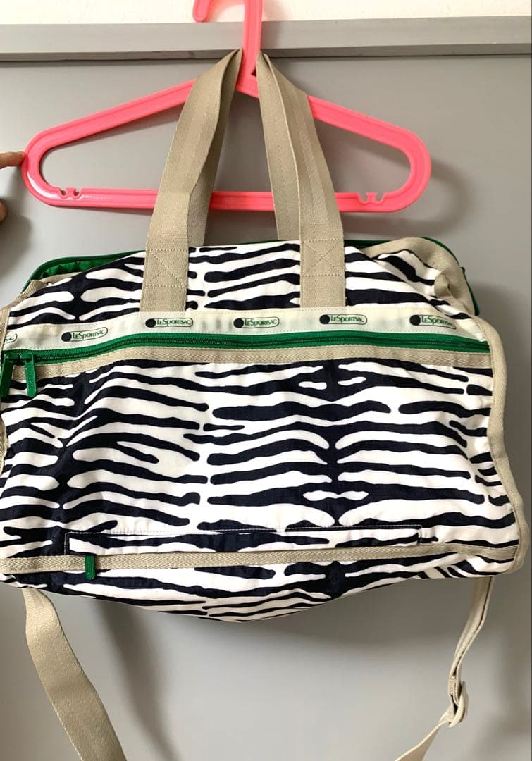 レスポートサック×ミュベールコラボ　ゼブラ　ボストンバッグ大・状態良