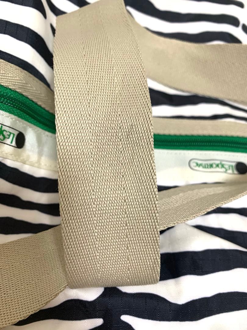 レスポートサック×ミュベールコラボ　ゼブラ　ボストンバッグ大・状態良