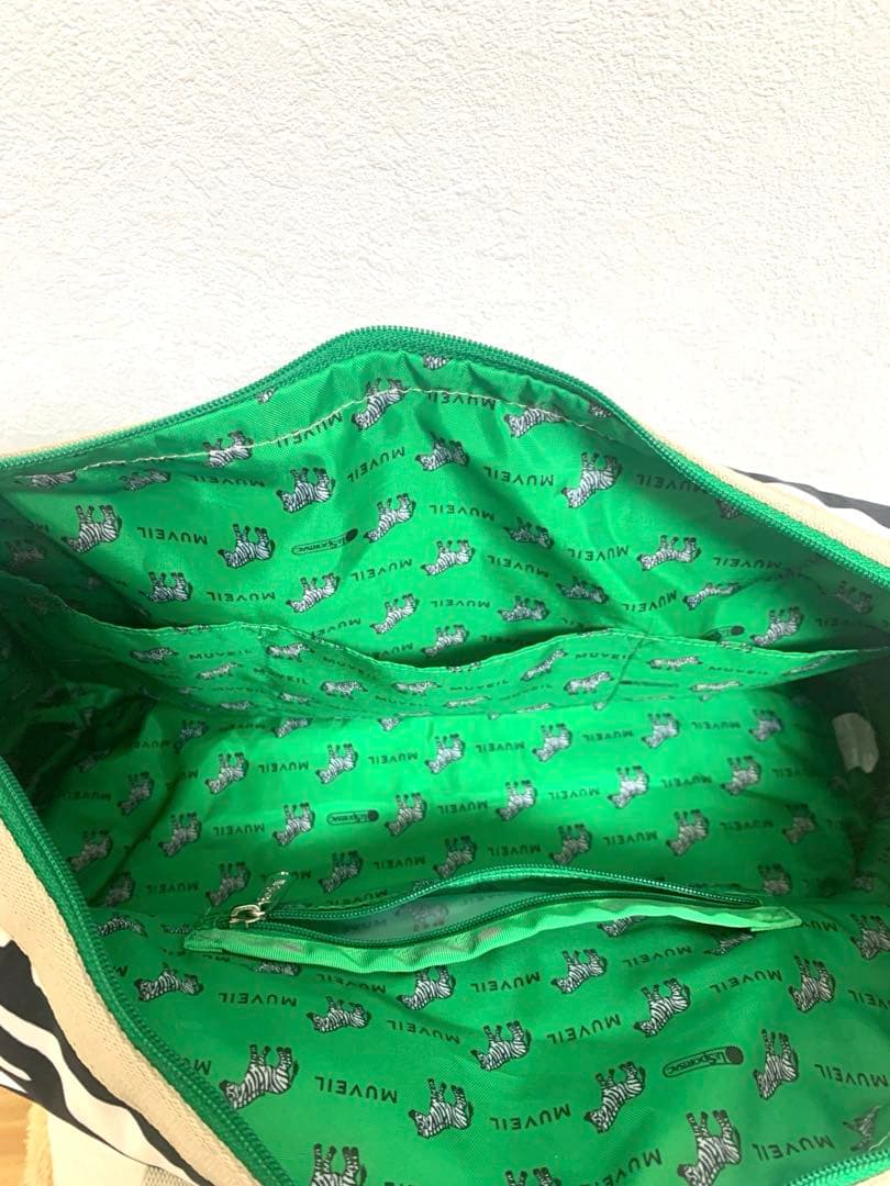 レスポートサック×ミュベールコラボ　ゼブラ　ボストンバッグ大・状態良