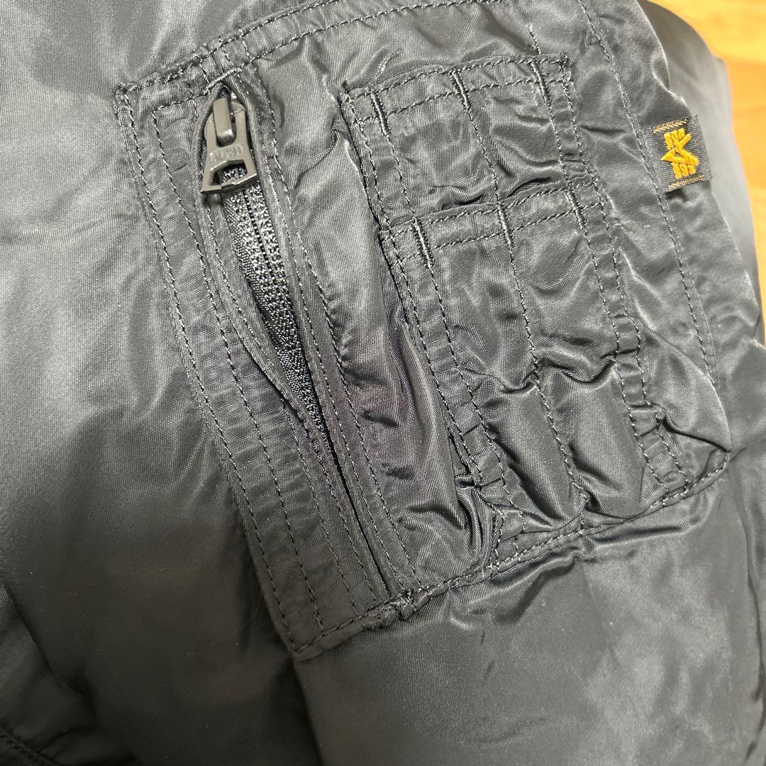 【クリーニング済】ALPHA INDUSTRIES スカジャン 日本製 鶴刺繍