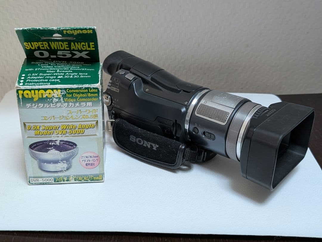 【お値下げ】ソニー　ナイトショットHDV1080iと超広角レンズ　ジャンク品