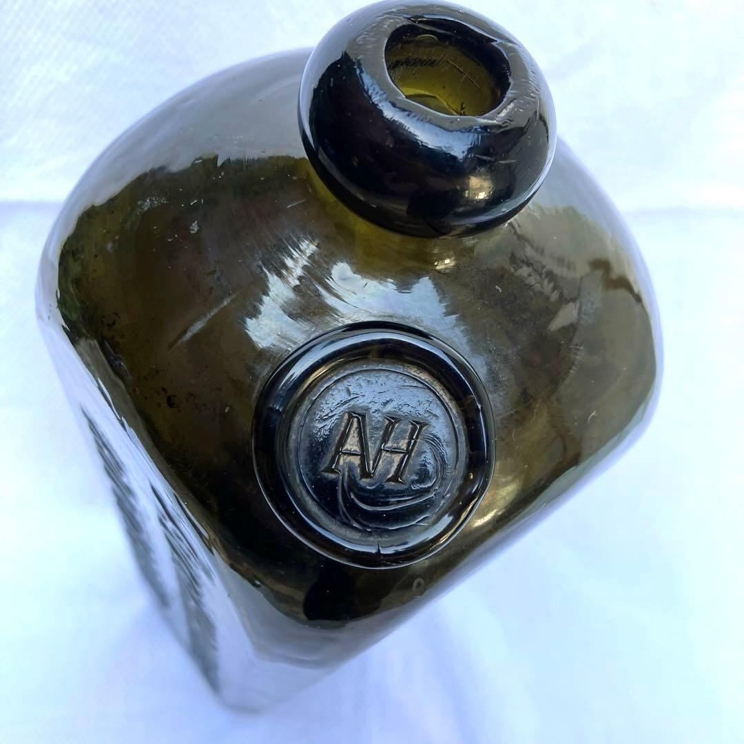 オランダ瓶　ジンボトル　骨董　古いガラス