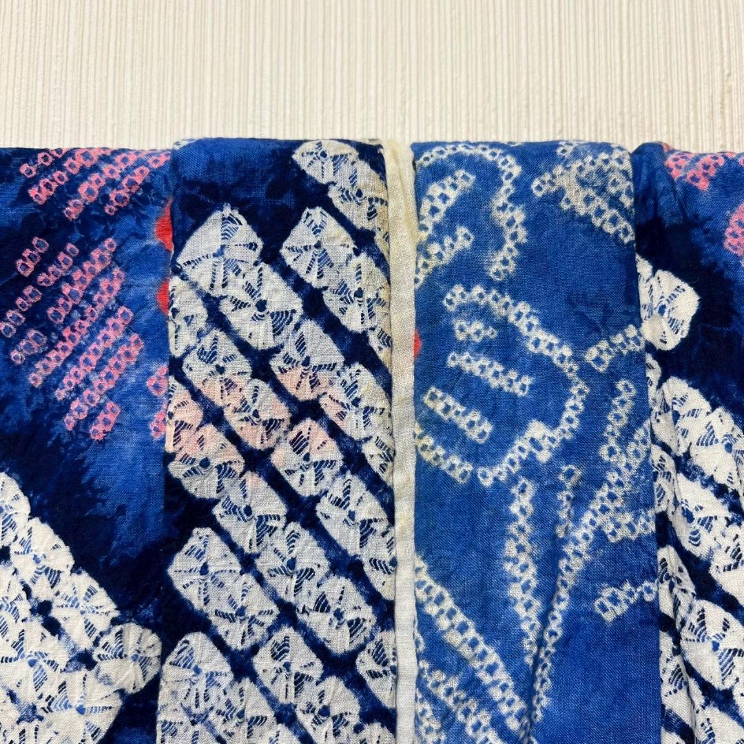 KL3174 有松鳴海絞り 浴衣 身丈165cm 夏着物 木綿 トールサイズ