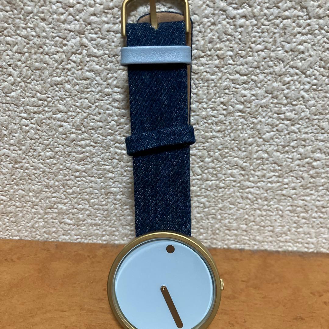 ピクト 時計 PICTO 腕時計 GOLD CASE & DEMIN STRAP