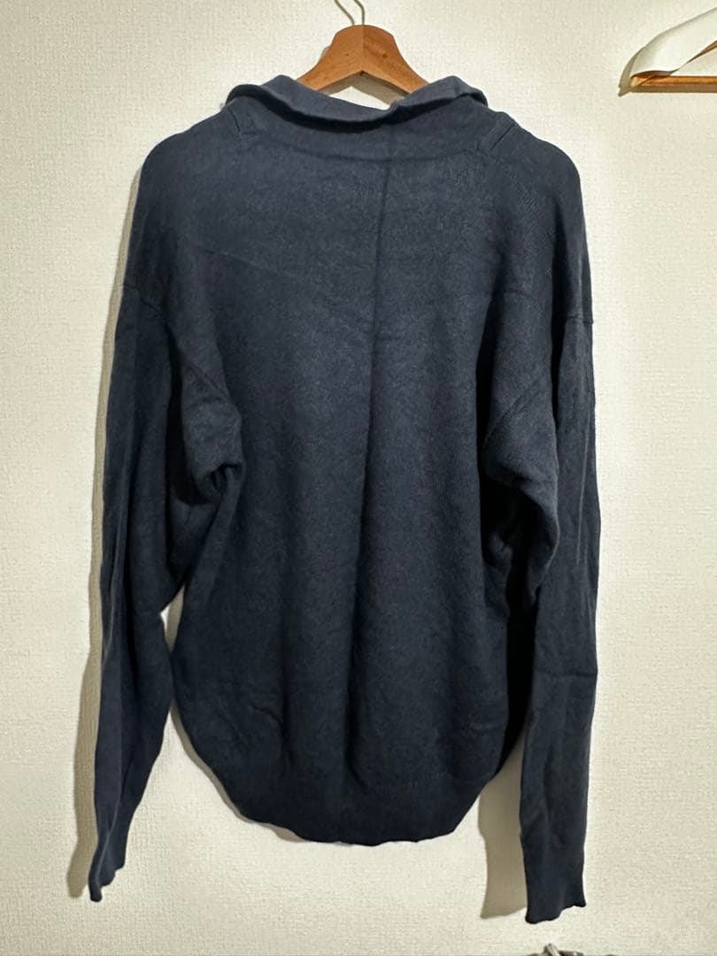 ロロピアーナ　LoroPiana カシミヤニット　襟付き　ネイビー　サイズ52