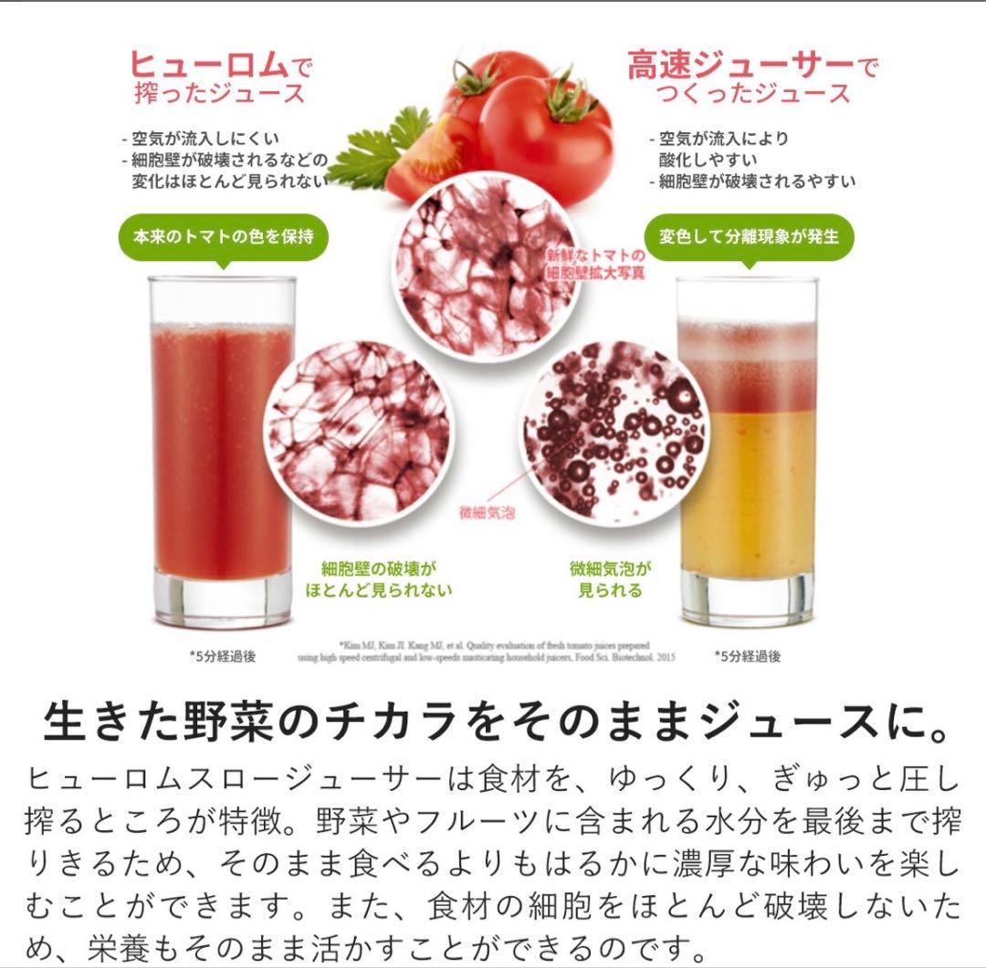 【新品】HUROM H24series 低速ジューサー ネイビー 本体セット