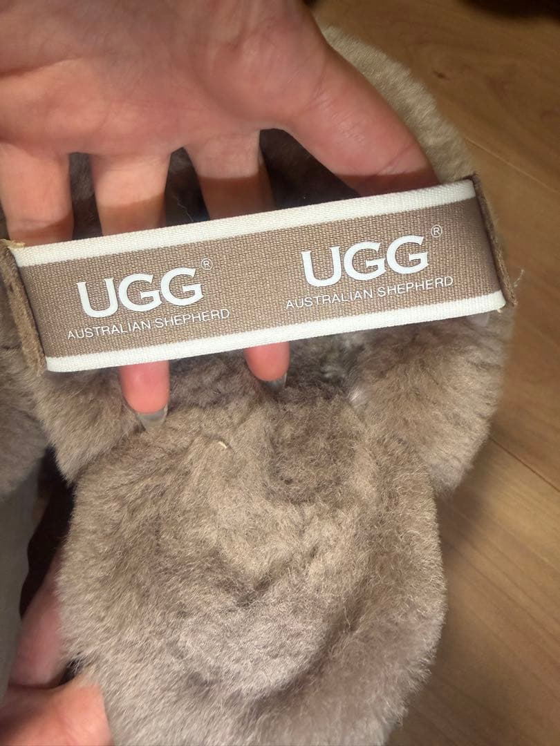 UGG スエード ファー スリッポンムートンブーツ