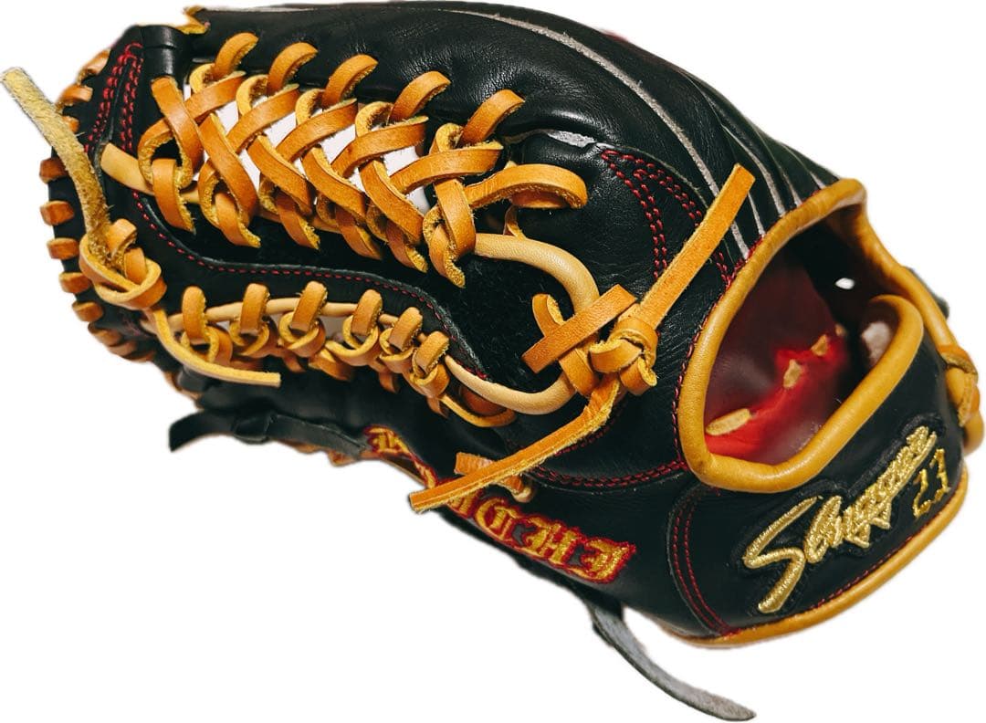 スラッガー オーダー軟式グローブ 左投げ用 黒/オレンジ