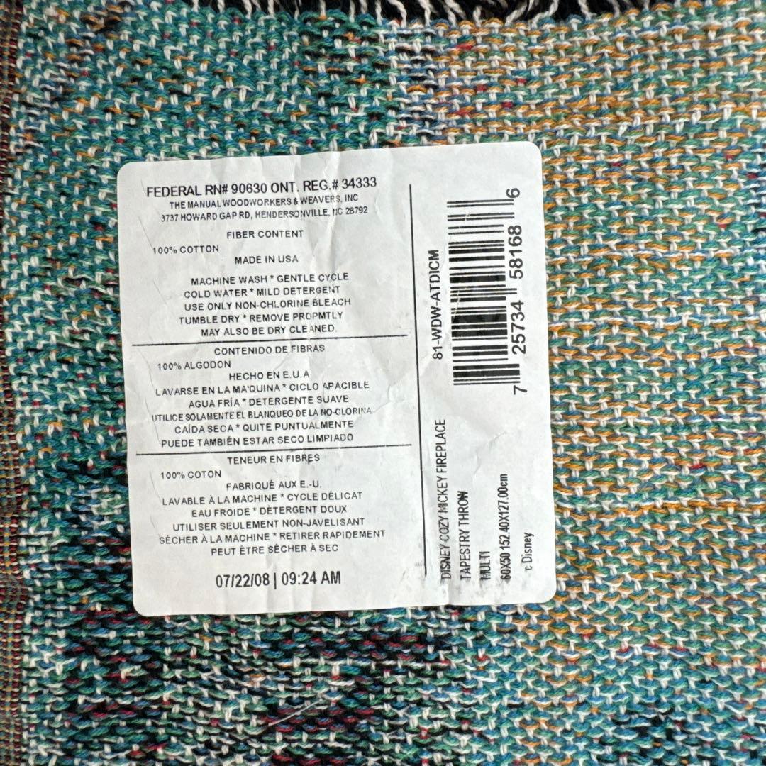 【希少】ディズニー　ビンテージ　ミッキー　ミニー　ブランケット　マルチカバー