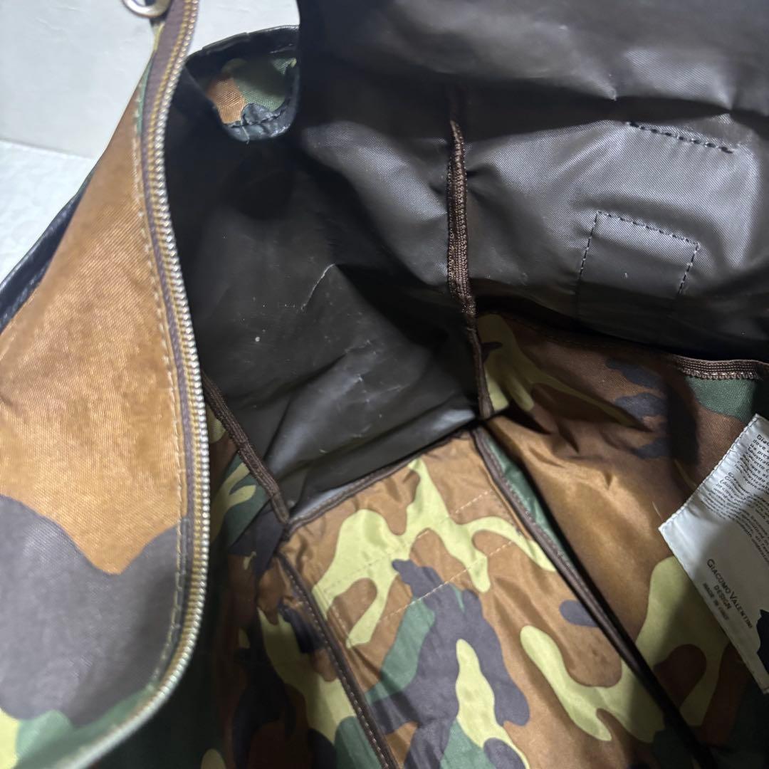 【希少】Orobianco ナイロン×レザー　カモフラ トートバッグ　大容量