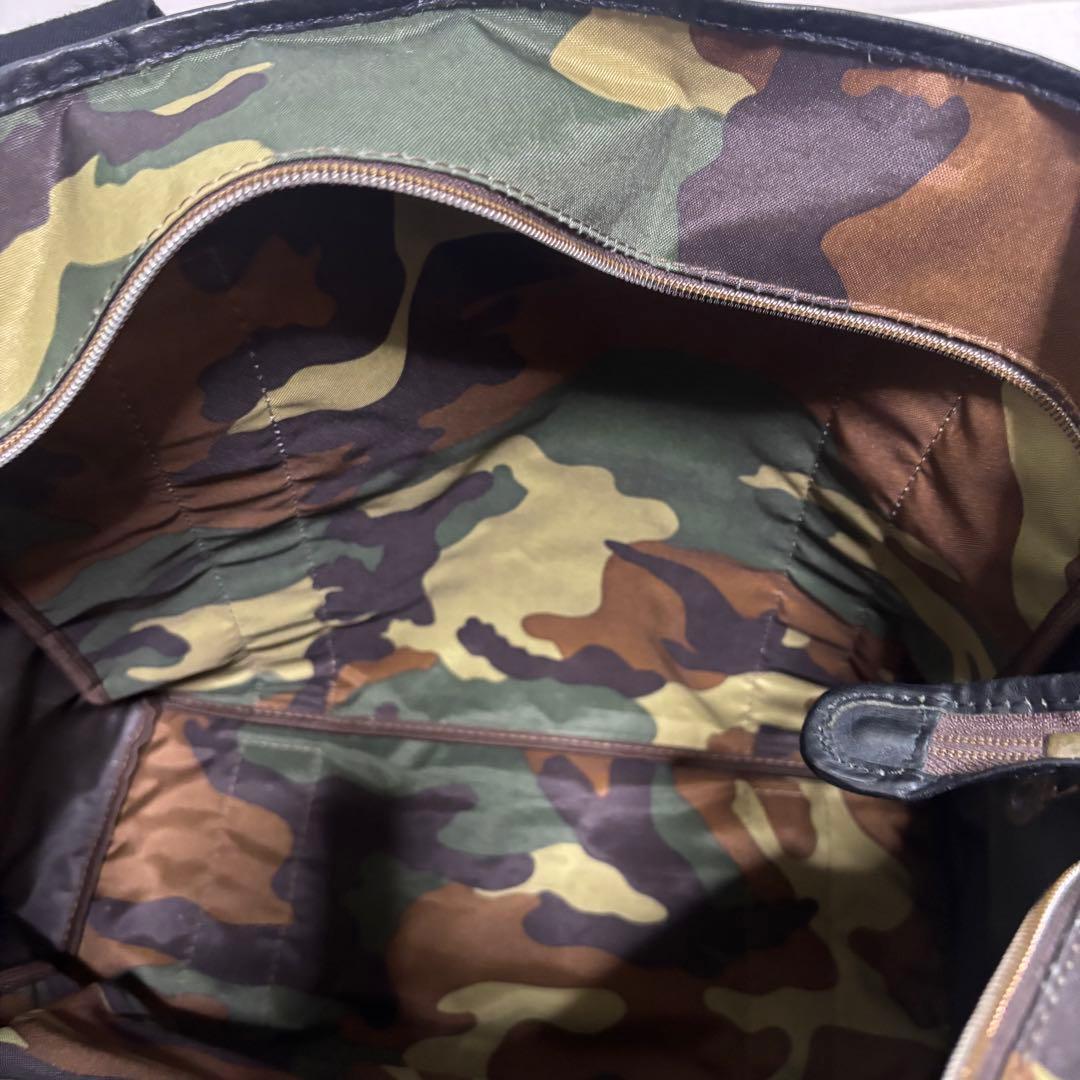 【希少】Orobianco ナイロン×レザー　カモフラ トートバッグ　大容量