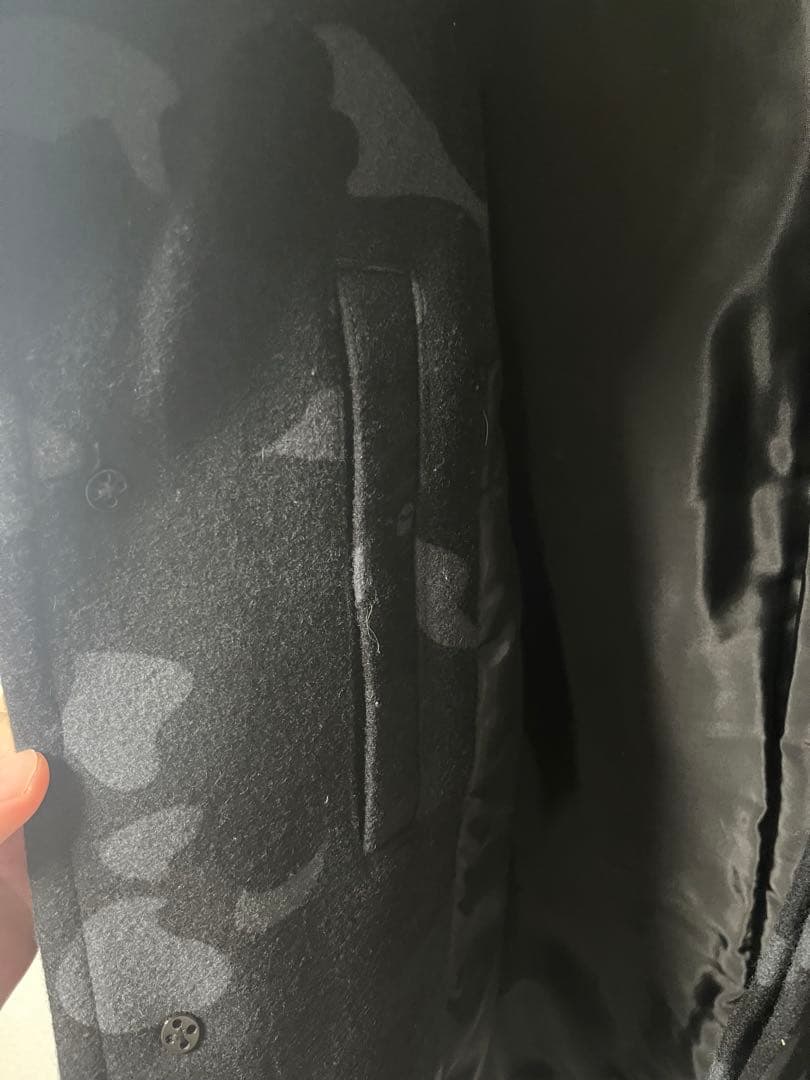 値下【美品】A Bathing Ape ダッフルコート XL ブラック迷彩