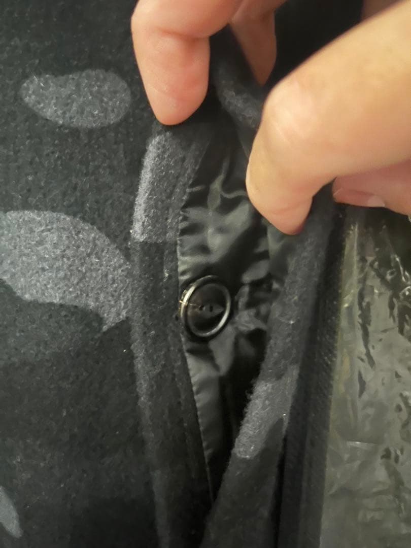 値下【美品】A Bathing Ape ダッフルコート XL ブラック迷彩