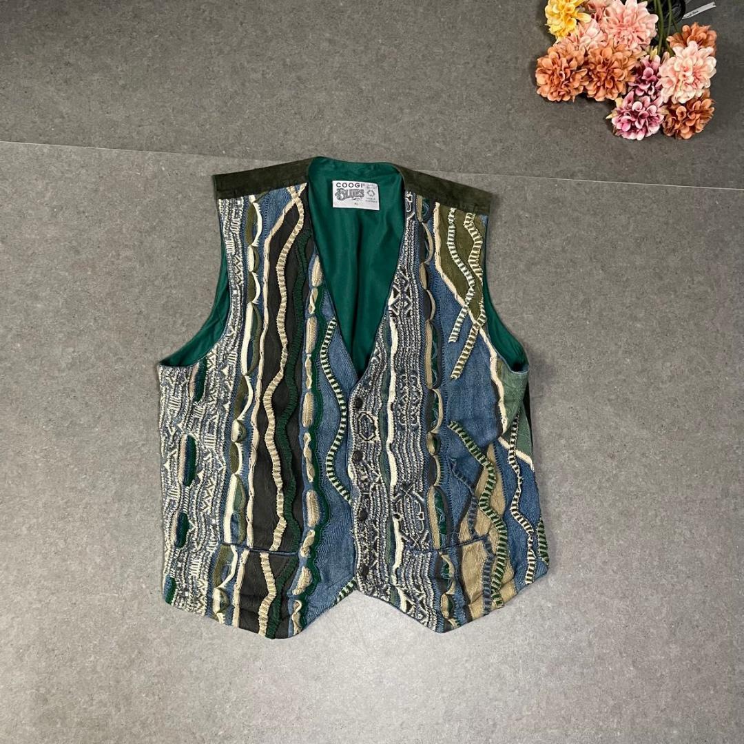 クージー　COOGI ベスト 3Dニット　ポケット付き　オーストラリア製　XL