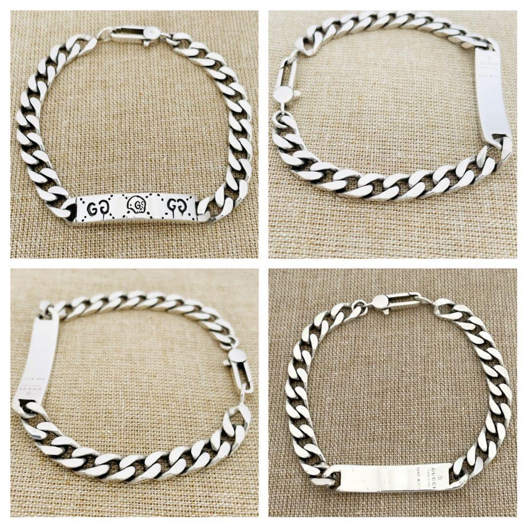 美品✳︎グッチ バングル ゴースト スカルドクロ GG アイコン 刻印 18サイズ