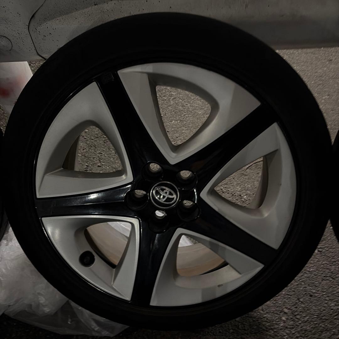 トヨタプリウス50 17インチ ホイールセット ブラック/シルバー ツーリング