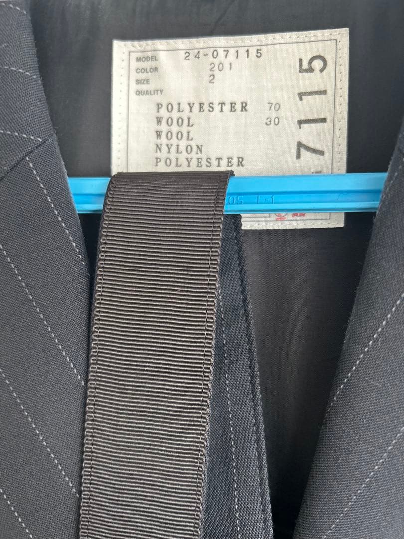 sacai ポリエステル ロングコート 2 ネイビー