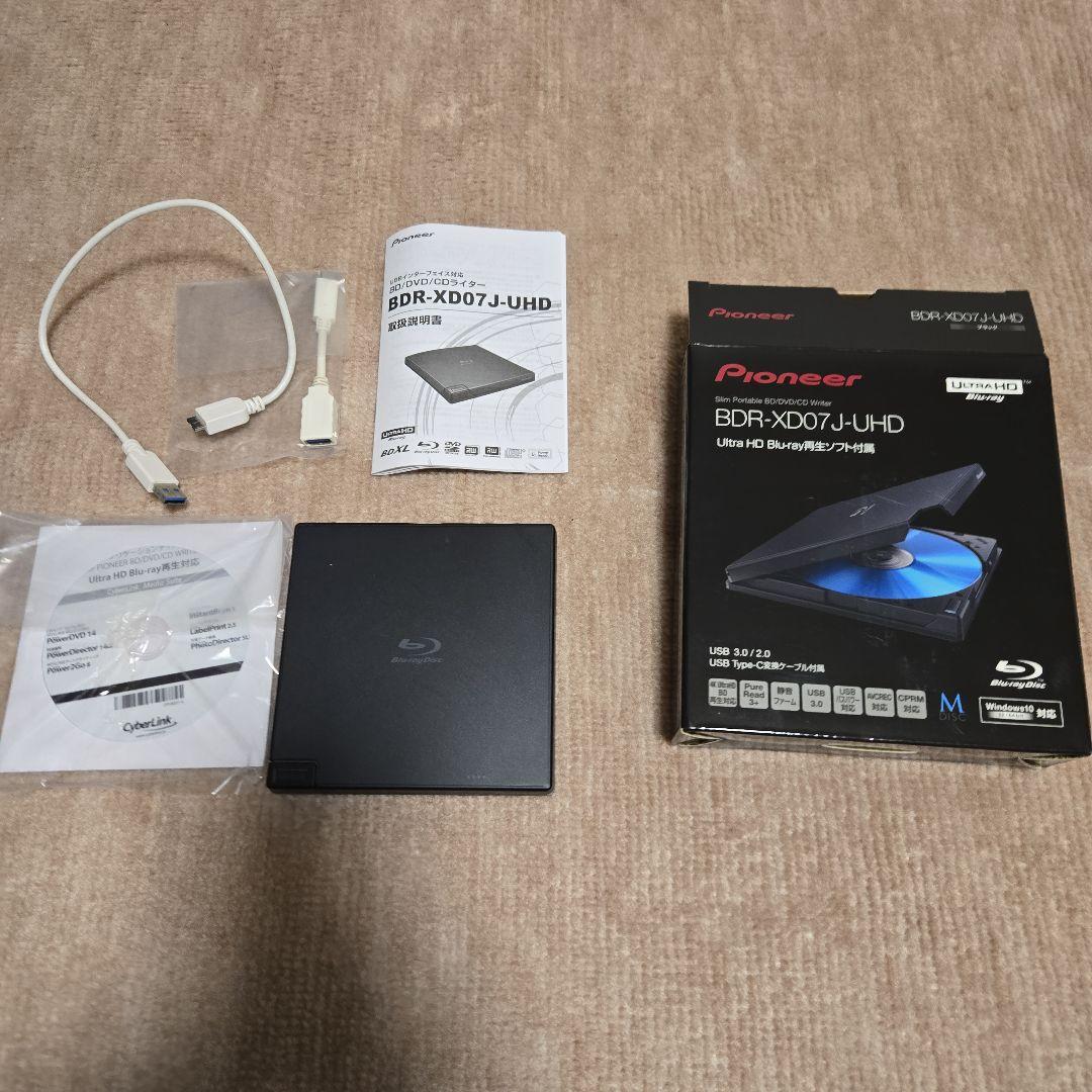 Pioneer BDR-XD07J-UHD Blu-rayドライブ