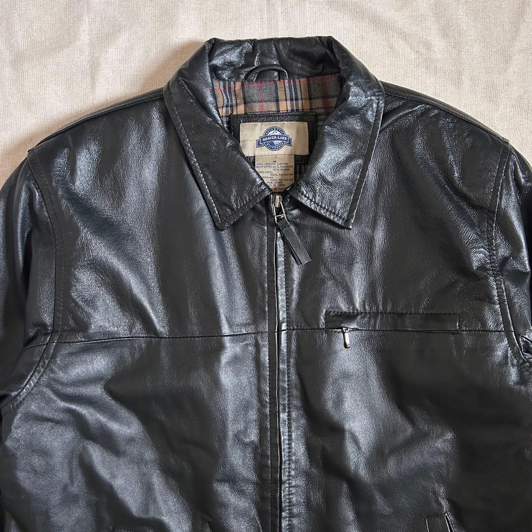 90s SHAVER LAKE レザージャケット スウィングトップ 黒 ブラック