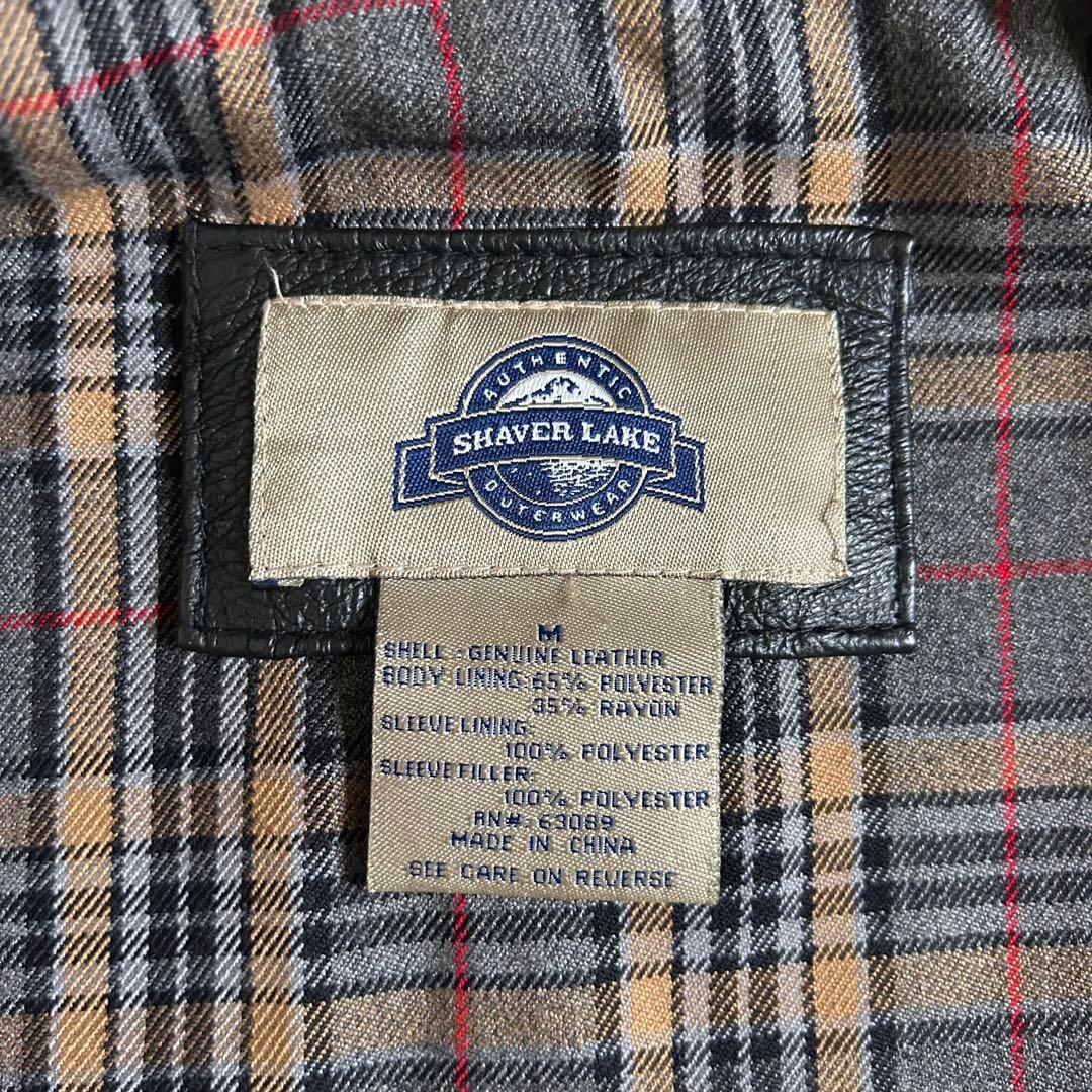 90s SHAVER LAKE レザージャケット スウィングトップ 黒 ブラック