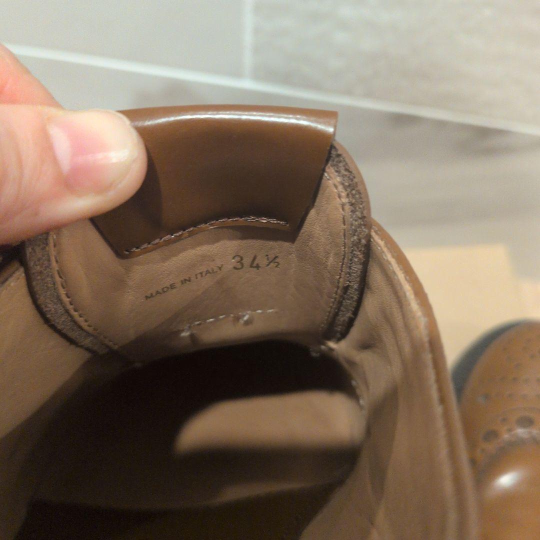 未使用ミュウミュウコラボチャーチ　ローファー　革靴　ダブルモンク ストラップ