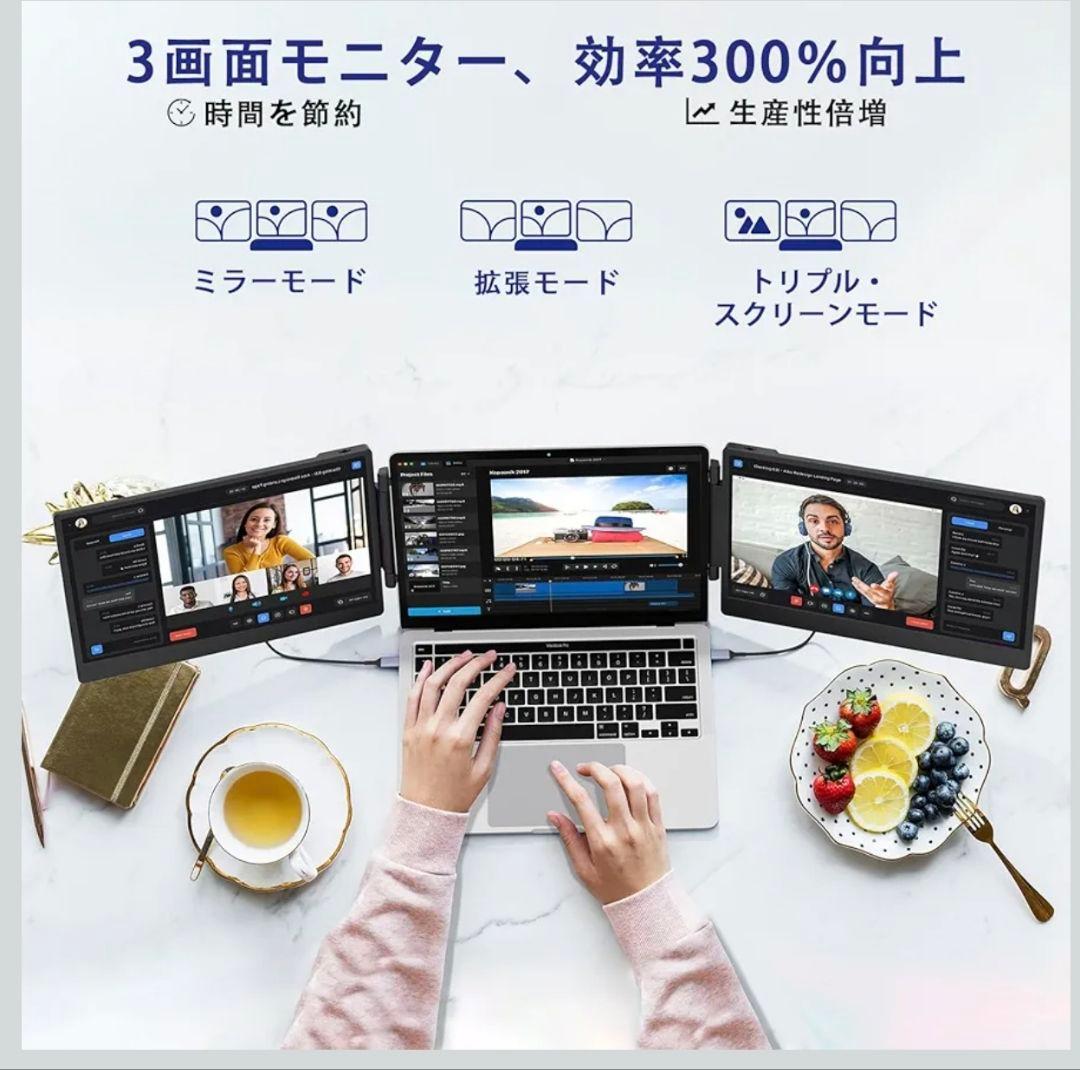 T0883n ノートパソコンドッキング型 2画面マルチモニター 14インチ