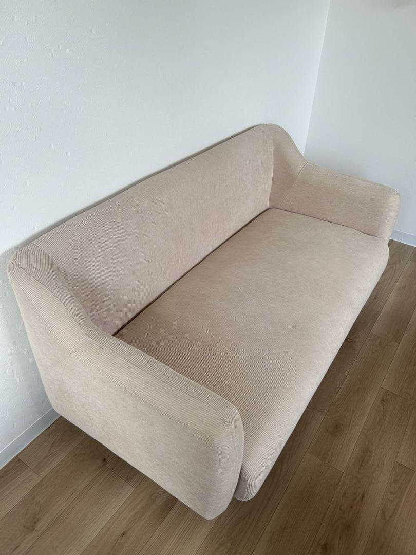 【新品同様】LOWYA ロウヤ　コーデュロイ調ソファ 韓国インテリア　2人掛け